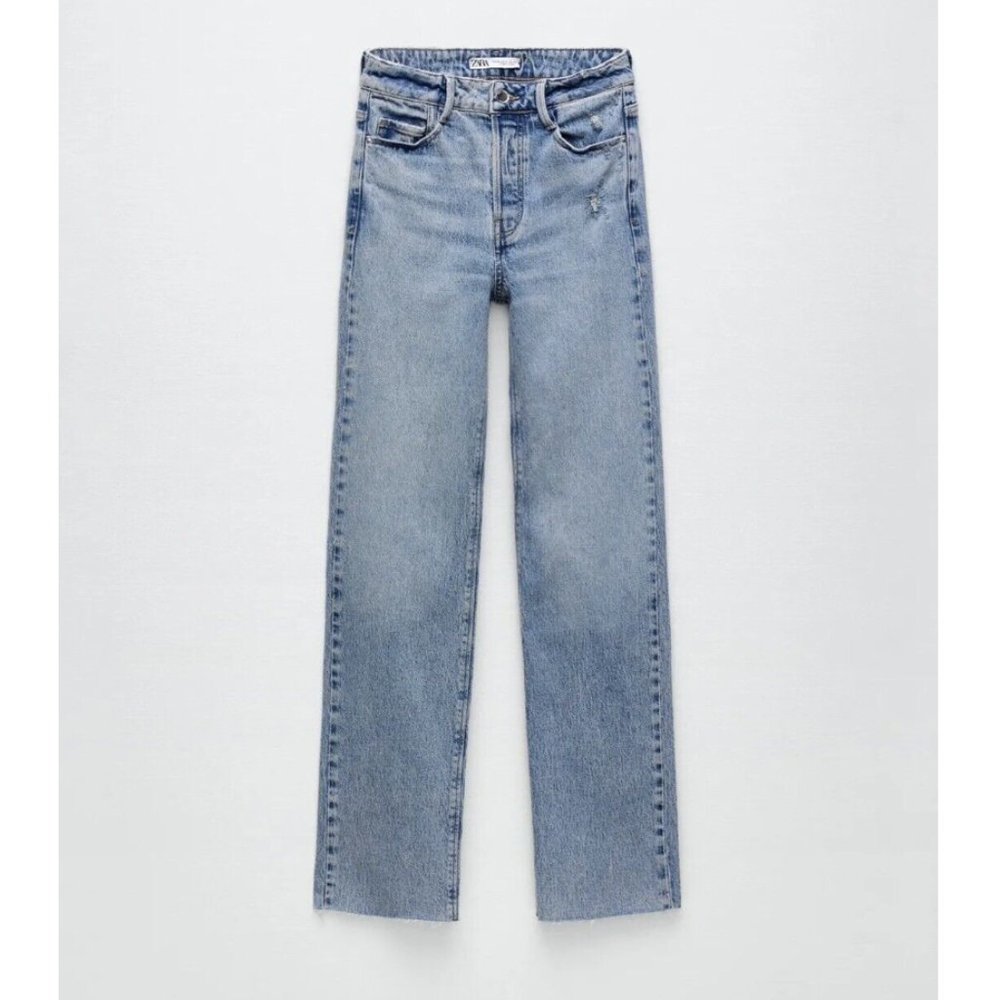 NWT Zara High Rise Straight Leg Jeans 6164/219/406 - Picture 3 of 10